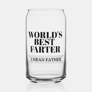Vaso Con Forma De Lata Vaso de Vidrio Mejor Flatulento del Mundo Quiero D