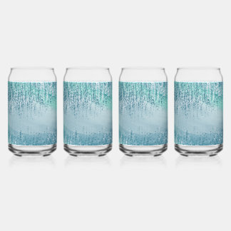 Vaso Con Forma De Lata Vaso de vidrio para beber con salpicaduras de pint