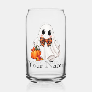 Vaso Con Forma De Lata Vaso de vidrio personalizado de Halloween con fant