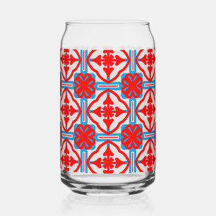 Vaso Con Forma De Lata Vaso geométrico de cuatro hojas rojas puede ser de