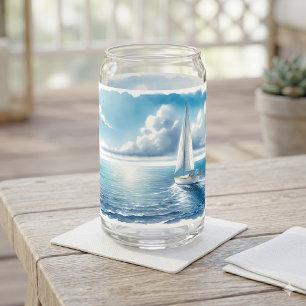 Vaso Con Forma De Lata Velero Solitario Blue Horizon