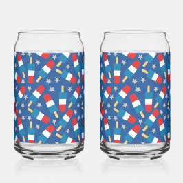 Vaso Con Forma De Lata Verano 4 de Julio Popsicles Patrióticos