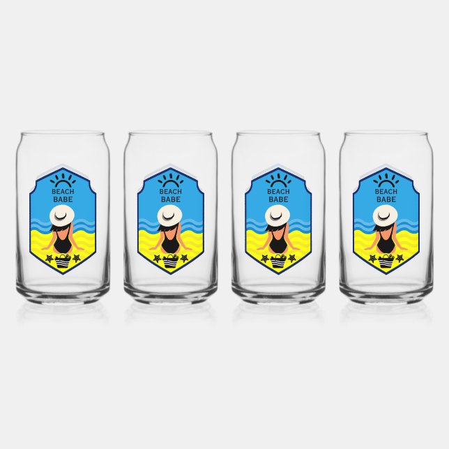 Vaso Con Forma De Lata Verano Esencial de Playa  (Anverso)