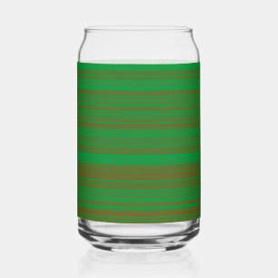 Vaso Con Forma De Lata Verde Marrón Rayado