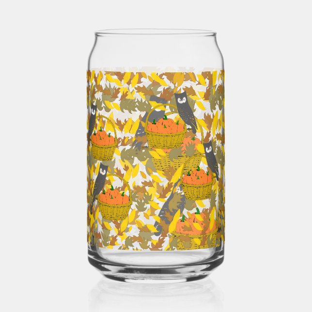 Vaso Con Forma De Lata Verre Canette Citrouilles d'Automne  (Anverso)