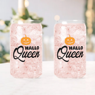 Vaso Con Forma De Lata Verre "Hallo Queen" - Collection Halloween Chic 