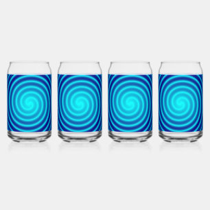 Vaso Con Forma De Lata Vértigo azul en espiral