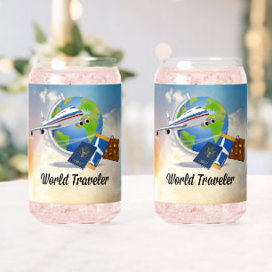 Vaso Con Forma De Lata Viajero del Mundo