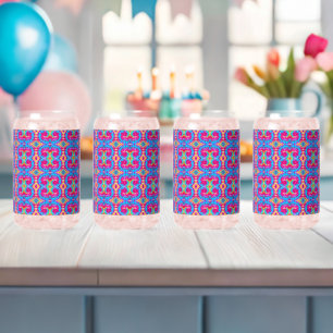 Vaso Con Forma De Lata Vibe de color de múltiples patrones de color
