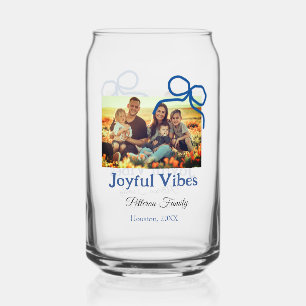 Vaso Con Forma De Lata Vibes alegres de la proa azul añaden el nombre de 