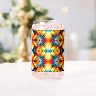Vaso Con Forma De Lata Vibes antiguas en colores: elegantes formas geomét