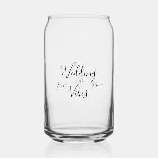 VASO CON FORMA DE LATA VIBES DE BODAS NOMBRE DE PAREJA 20XX PAREJA ENCANT