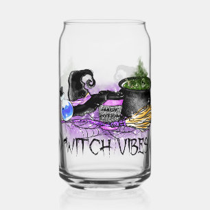 Vaso Con Forma De Lata Vibes de brujas - Fantastico café de Halloween