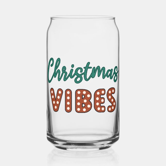Vaso Con Forma De Lata Vibes de Navidades retro (Anverso)