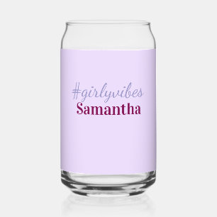 Vaso Con Forma De Lata vibraciones femeninas hashtag rosa lila claro vibr