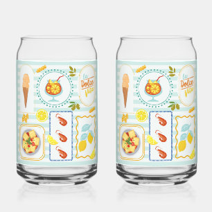 Vaso Con Forma De Lata Vibraciones Mediterráneas de Verano