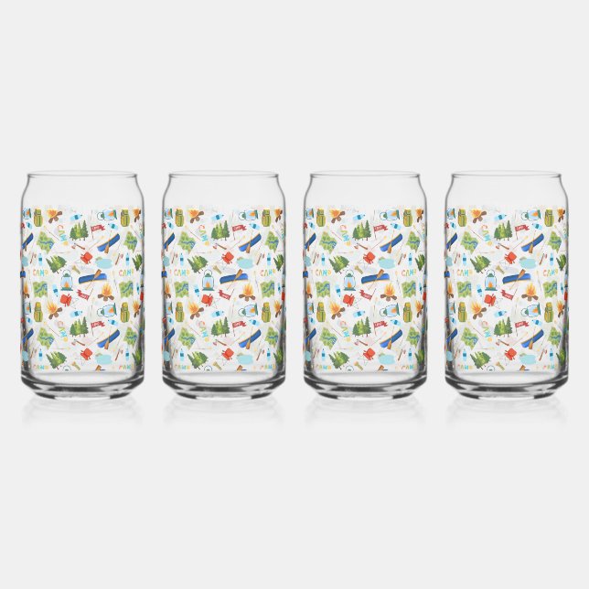 Vaso Con Forma De Lata Vida de campamento (Anverso)