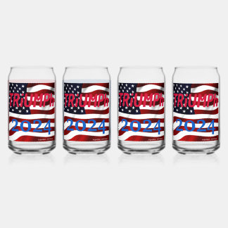 Vaso Con Forma De Lata Vidrio de fiesta TRUMP -