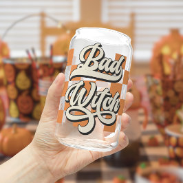 Vaso Con Forma De Lata Vidrio de Halloween de mala bruja, regalo de tempo