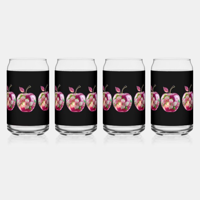 Vaso Con Forma De Lata Vidrio de lata impreso (Anverso)