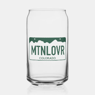 Vaso Con Forma De Lata Vidrio de licencia MTN LVR Colorado Mountain Lover