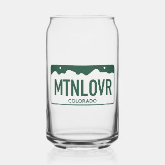 Vaso Con Forma De Lata Vidrio de licencia MTN LVR Colorado Mountain Lover
