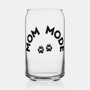 Vaso Con Forma De Lata Vidrio en modo de mamá con diseño de impresión de