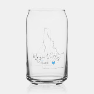 Vaso Con Forma De Lata Vidrio para beber Idaho en el valle mágico