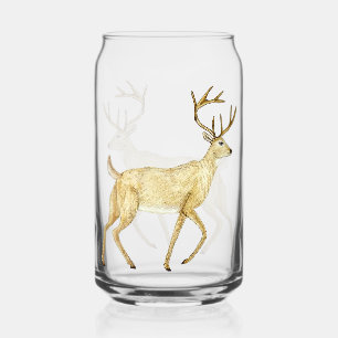Vaso Con Forma De Lata Vidrio para beber venado Whitetail