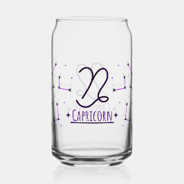 Vaso Con Forma De Lata Vidrio para Lata Capricornio Zodiaco Bebidas