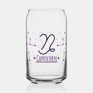 Vaso Con Forma De Lata Vidrio para Lata Capricornio Zodiaco Bebidas