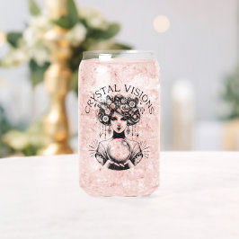 Vaso Con Forma De Lata Visiones De Cristal Mujer Mística Vintage Camiseta