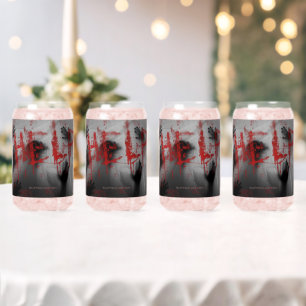 Vaso Con Forma De Lata Visual grueso con tema de terror escalofriante de 