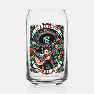 Vaso Con Forma De Lata ¡Viva La Fiesta! Diseño de Cinco de Mayo