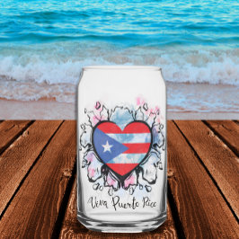 Vaso Con Forma De Lata Viva Puerto Rico