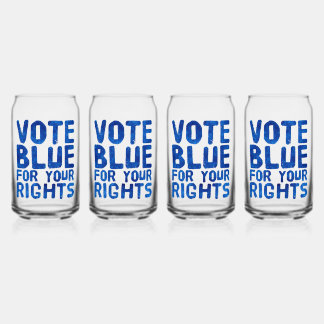 Vaso Con Forma De Lata Vota azul por tus derechos