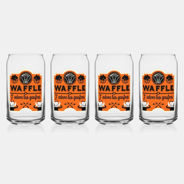 Vaso Con Forma De Lata Waffles de Francia (Anverso)