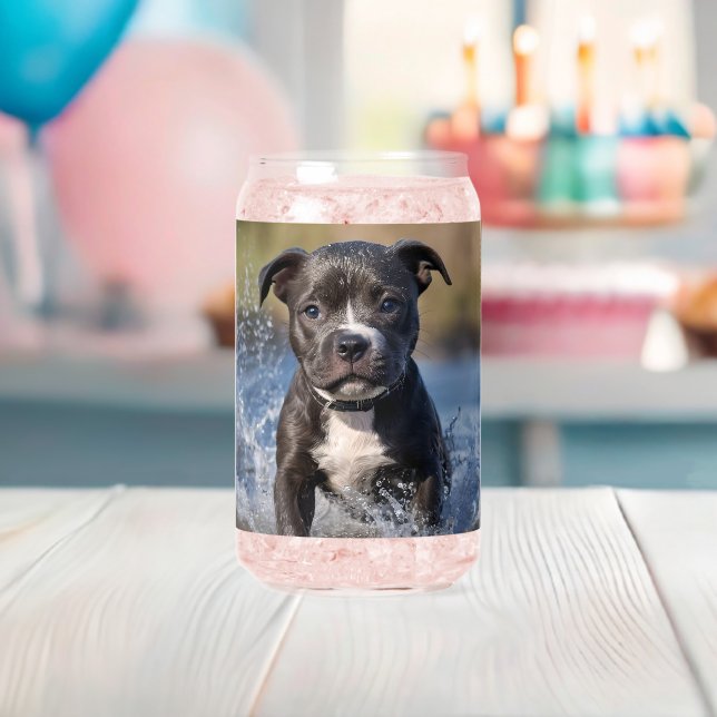 Vaso Con Forma De Lata "Wave Chaser: Una golondrina mullida jugando en el (Insitu (Baby Shower))