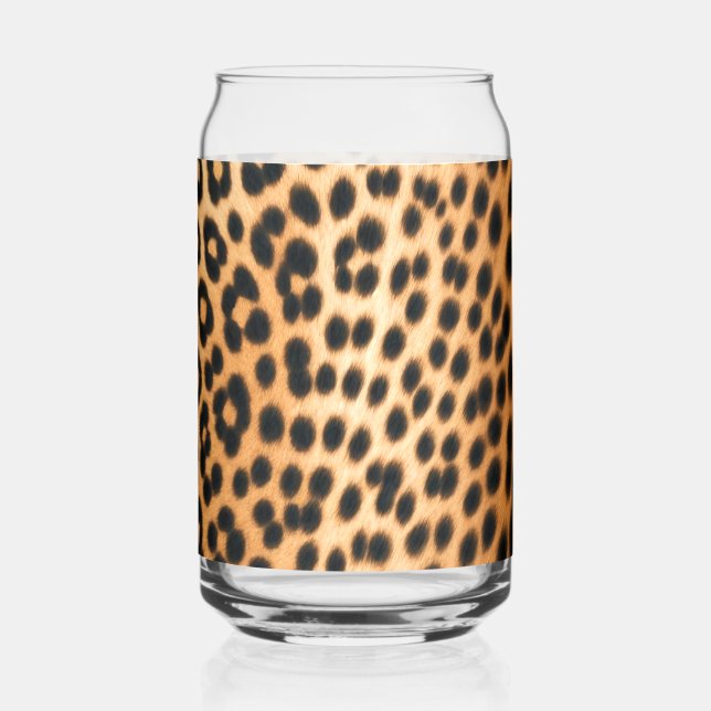 Vaso Con Forma De Lata Wild Leopard Energy – Bold Animal Print Fashion (Anverso)