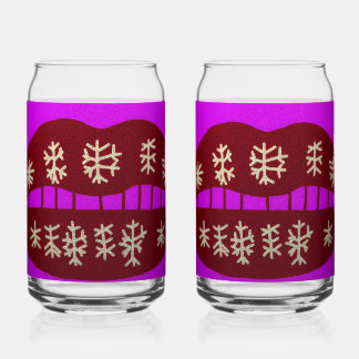 Vaso Con Forma De Lata Winter Holiday Smile