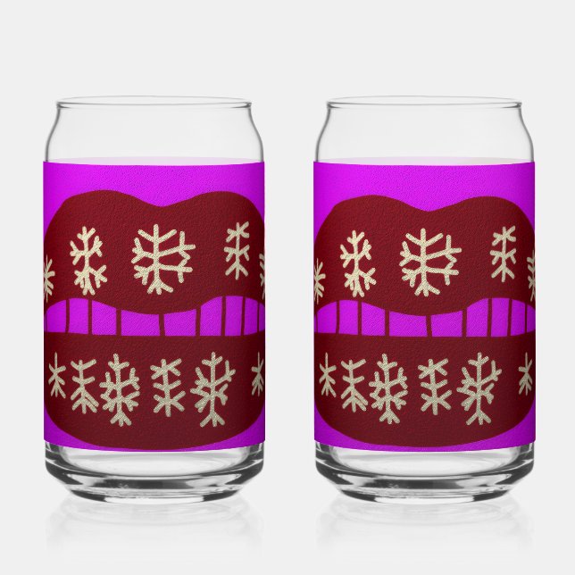 Vaso Con Forma De Lata Winter Holiday Smile (Anverso)