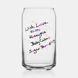 Vaso Con Forma De Lata With Love Glass