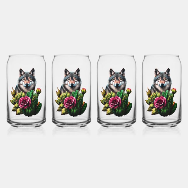 Vaso Con Forma De Lata Wolf Three (Anverso)