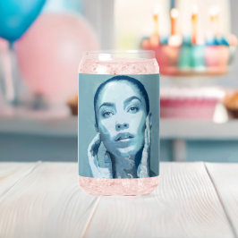 Vaso Con Forma De Lata "Woman in Blue"