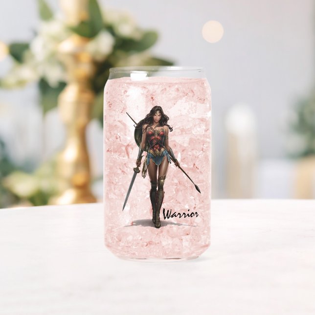 Vaso Con Forma De Lata Wonder Woman Battle Ready Comic Art (Insitu (Boda))