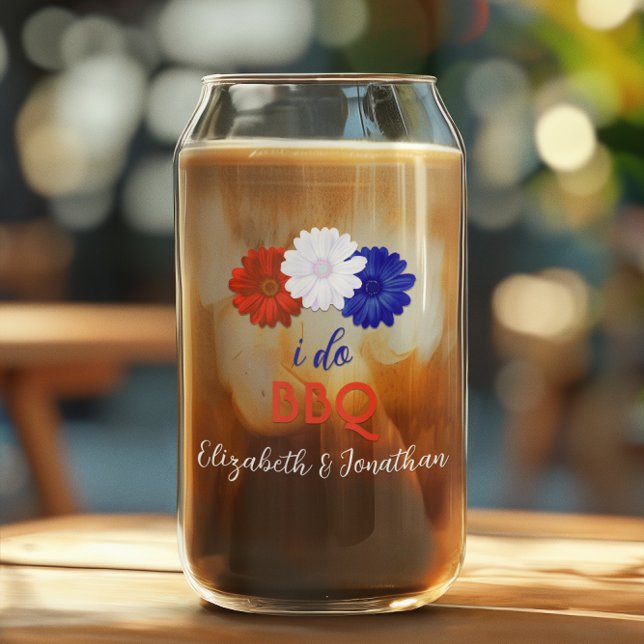 Vaso Con Forma De Lata Yo hago barbacoa floral patriótica (Subido por el creador)