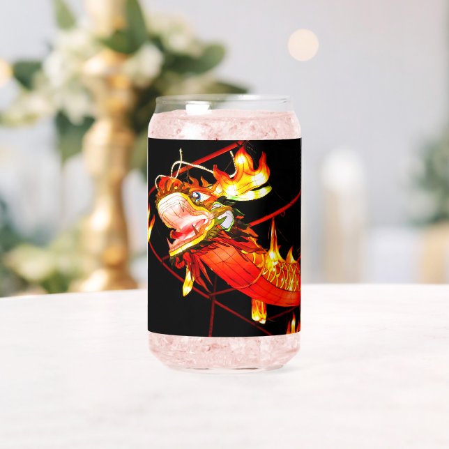 Vaso Con Forma De Lata Zhulong Fuego Dragón  (Insitu (Boda))