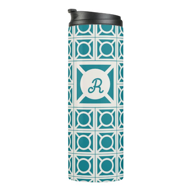 Vaso con Monograma Personalizado en Bloque Breeze (Rotado hacia la derecha)