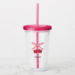 Vaso de acrílico | Arco de cereza dulce lindo 
