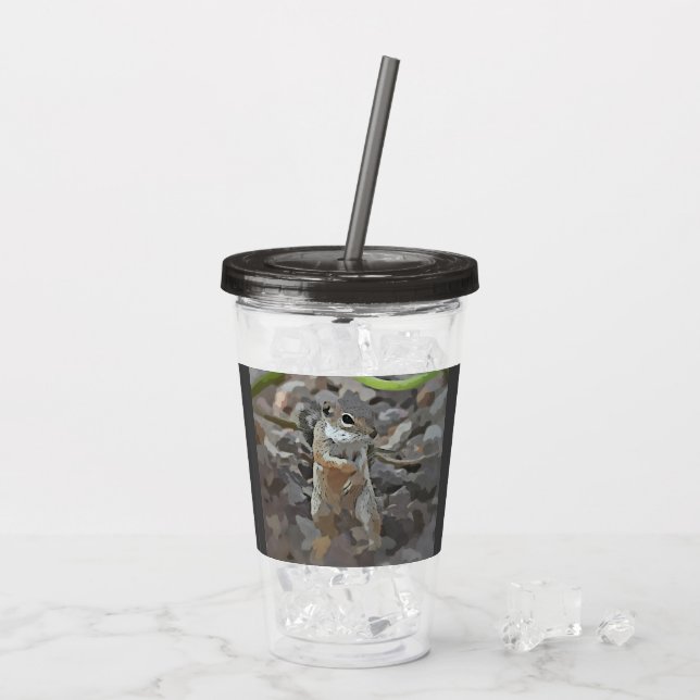 Vaso de acrílico de la bebida de "Mikey (Reverso (hielo))